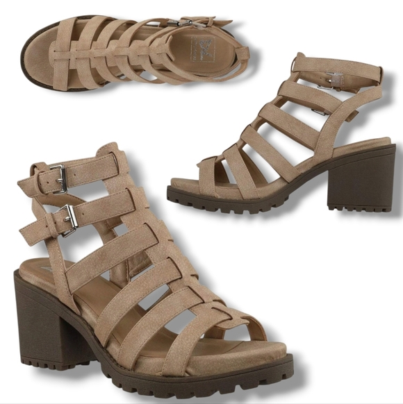 Dirty Laundry Shoes - New 🤎 Dirty Laundry Women's Fun Stuff Natural High Heel Gladiator Sandals